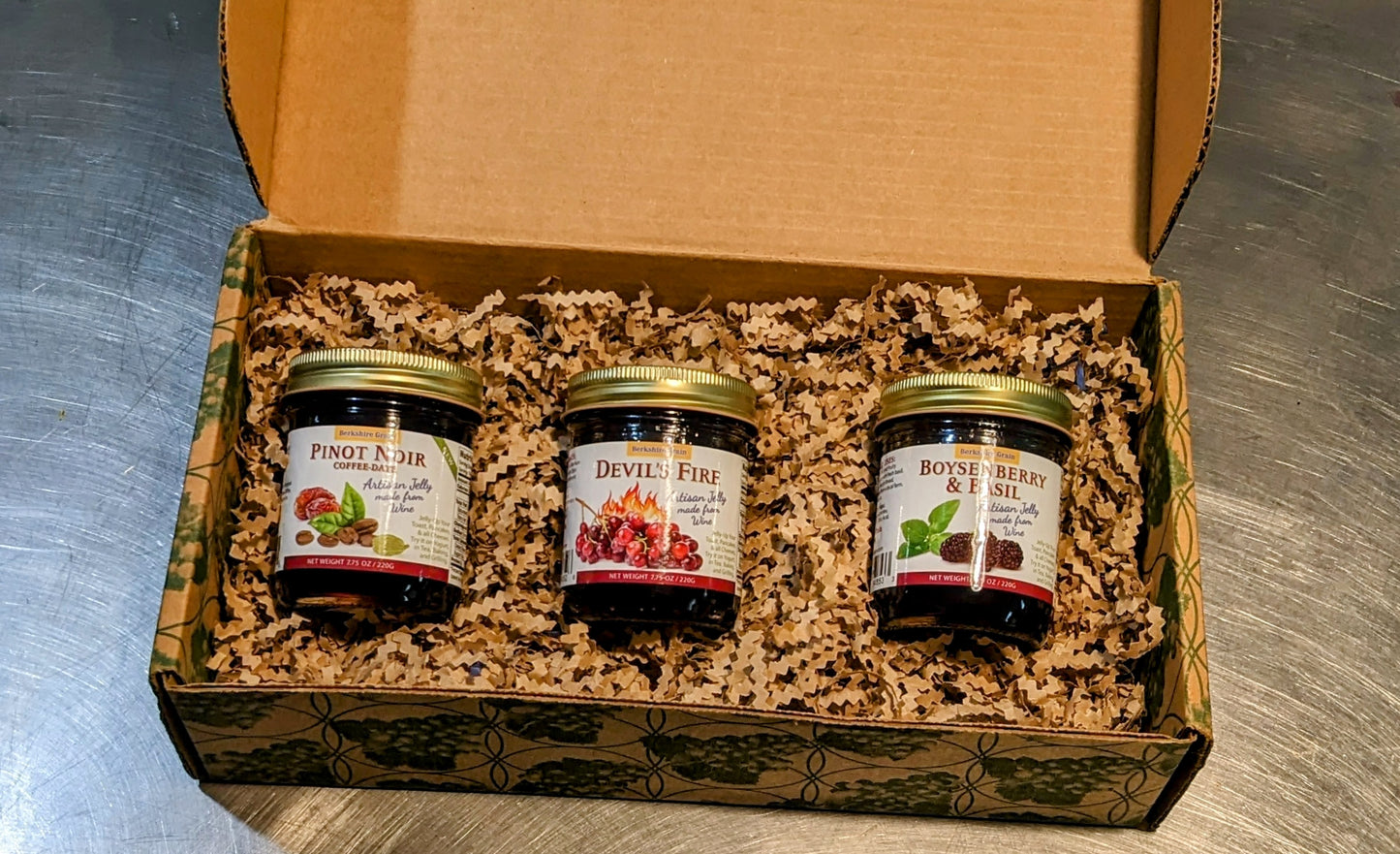 The Berkshire Wine Jelly Trio (you pick your favorites)