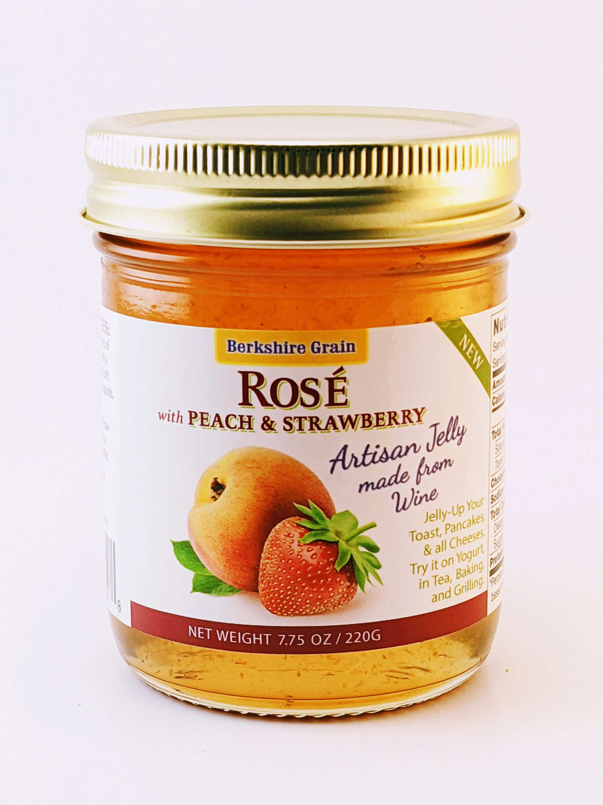 Rose with Peach & Strawberry Wine Jelly by Berkshire Grain